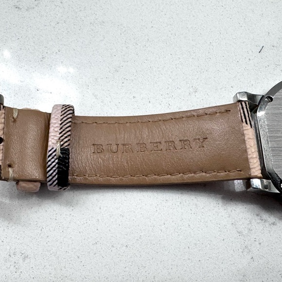 Burberry Pink and Black Checkered Watch with Silver Dial - Picture 6 of 9